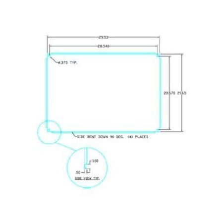 VYNCKIER ENCLOSURE SYSTEMS Vynckier ARIA 33" X 25" Steel Back Plate ABP3325S